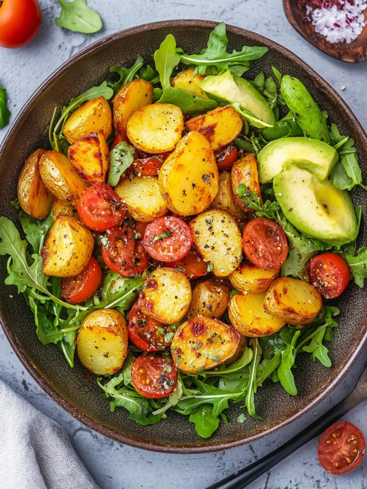 Crispy Ofenkartoffeln mit Salat: Gesund & Schnell Genießen 5 Crispy oven potatoes with salad