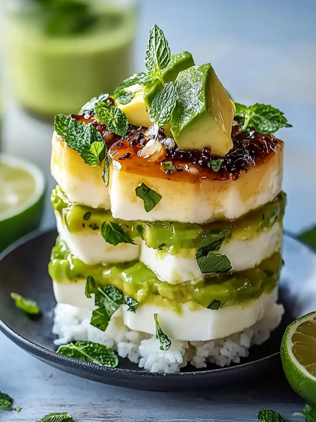 Leckeres Honig-Limetten-Hühnchen und Avocado-Reis-Turm Rezept für jeden Tag 2 Leckeres Honig-Limetten-Hühnchen und Avocado-Reis-Turm Rezept