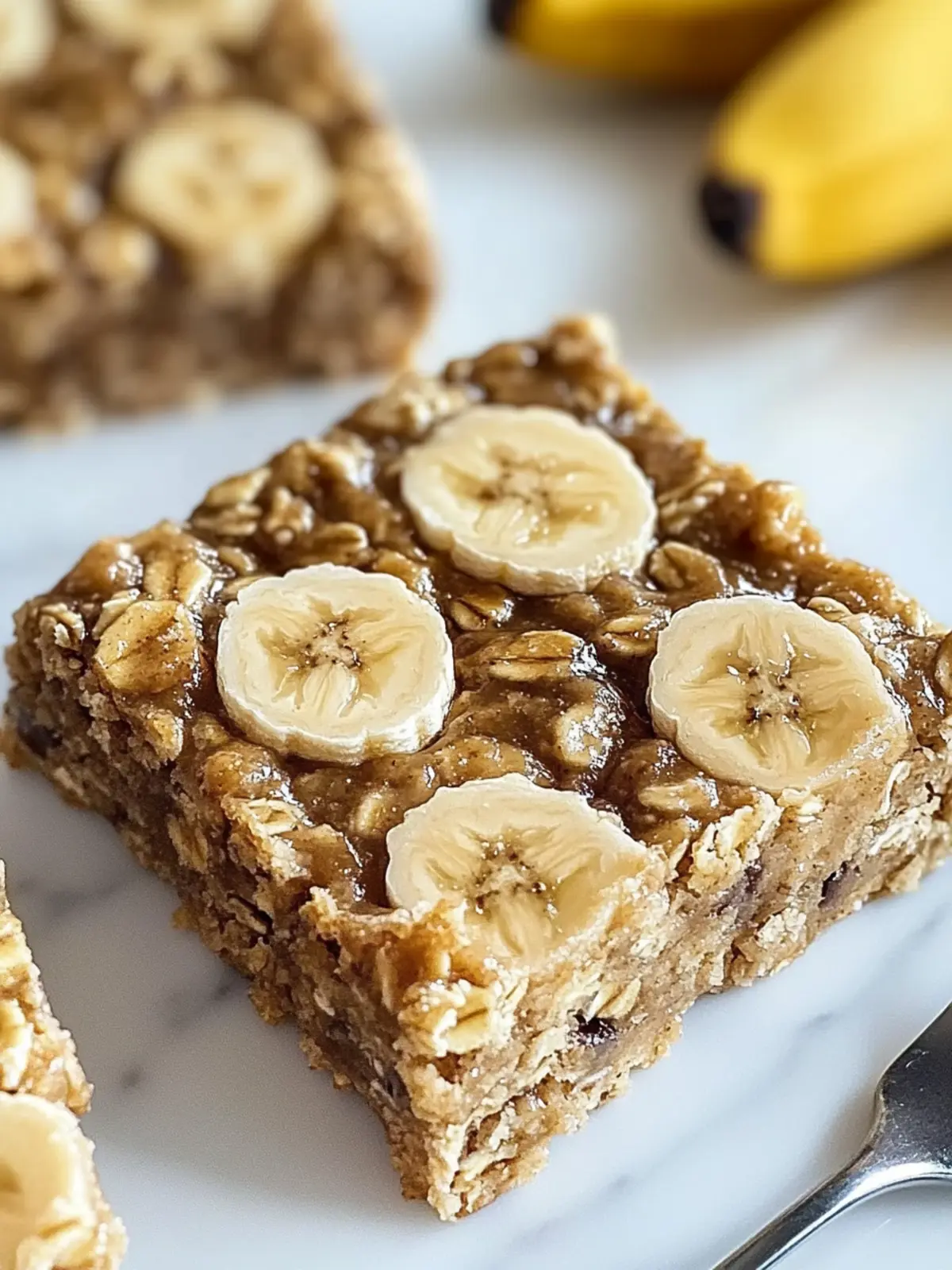 Gesunde Bananen-Haferflocken-Riegel für den perfekten Snack 2 Healthy banana oatmeal bars for snacking