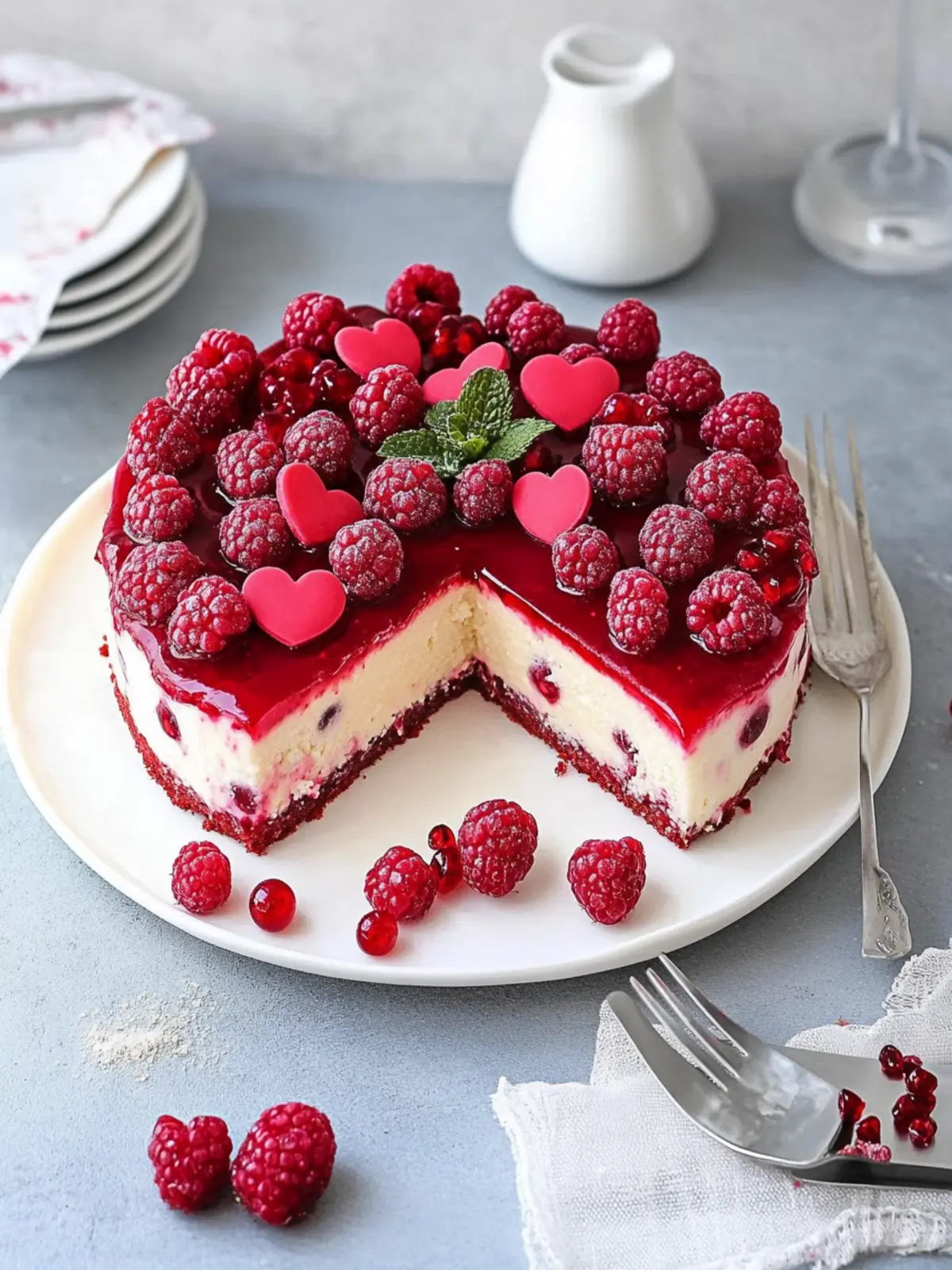 Verwöhne Deine Liebsten mit No-Bake Himbeer Cheesecake Herz 2 No-Bake Himbeer Cheesecake Herz