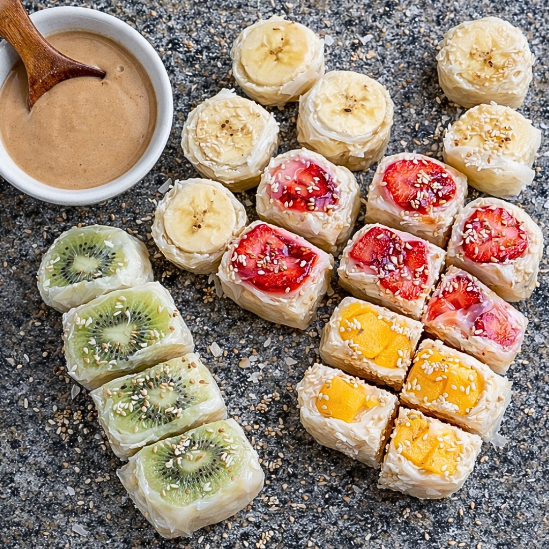 Fruchtige Süße: Vegetarische Sommerrollen für den Genuss 3 Fruchtige Süße: Vegetarische Sommerrollen für den Genuss