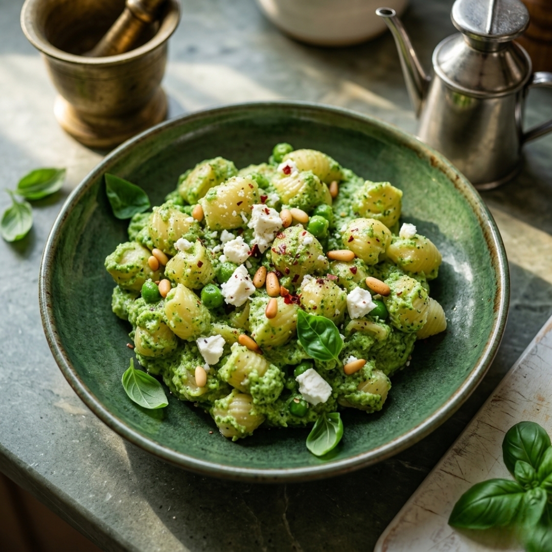 Erbsen-Basilikum-Pasta: Cremiger Genuss für jeden Tag 3 Erbsen-Basilikum-Pasta: Cremiger Genuss für jeden Tag