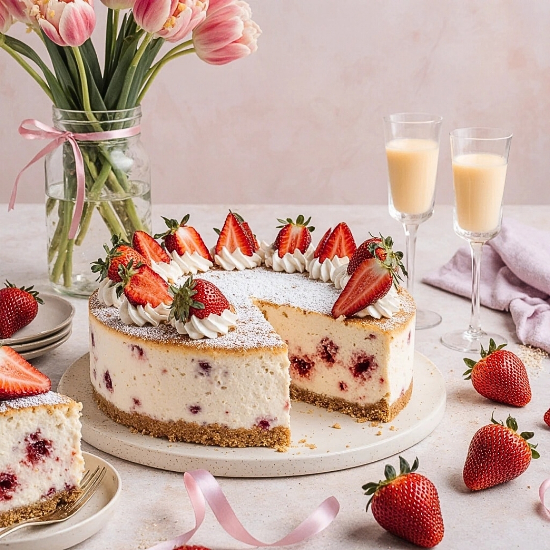 Erdbeer-Käsesahne-Torte mit Eierlikör – Himmlischer Genuss 3 Erdbeer-Käsesahne-Torte mit Eierlikör – Himmlischer Genuss