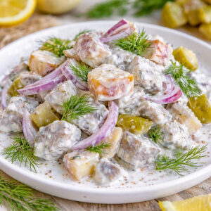 Heringensalat mit Apfel und Matjeshering – Ein frischer Genuss 2 Heringensalat mit Apfel und Matjeshering – Ein frischer Genuss