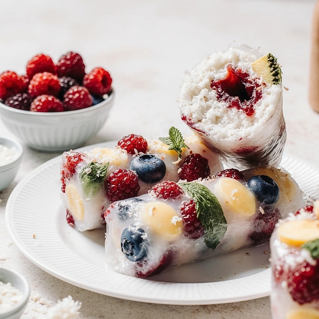 Sweet Summer Rolls mit Kokosreis: Erfrischender Genuss für alle 3 Sweet Summer Rolls mit Kokosreis: Erfrischender Genuss für alle