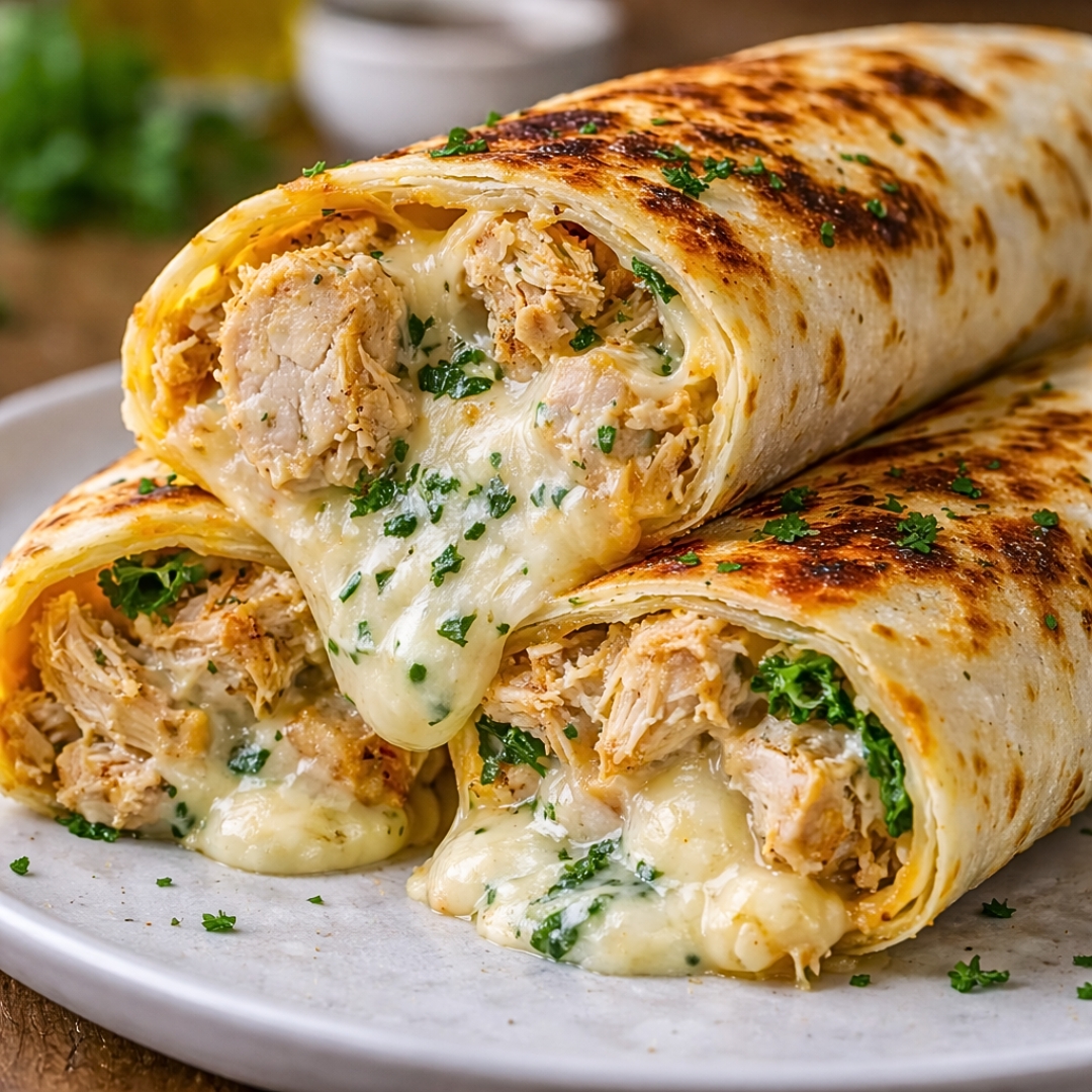 Niedrigkarb Cheesy Knoblauch Hühnchen Wraps in nur 20 Minuten 2 Niedrigkarb Cheesy Knoblauch Hühnchen Wraps in nur 20 Minuten