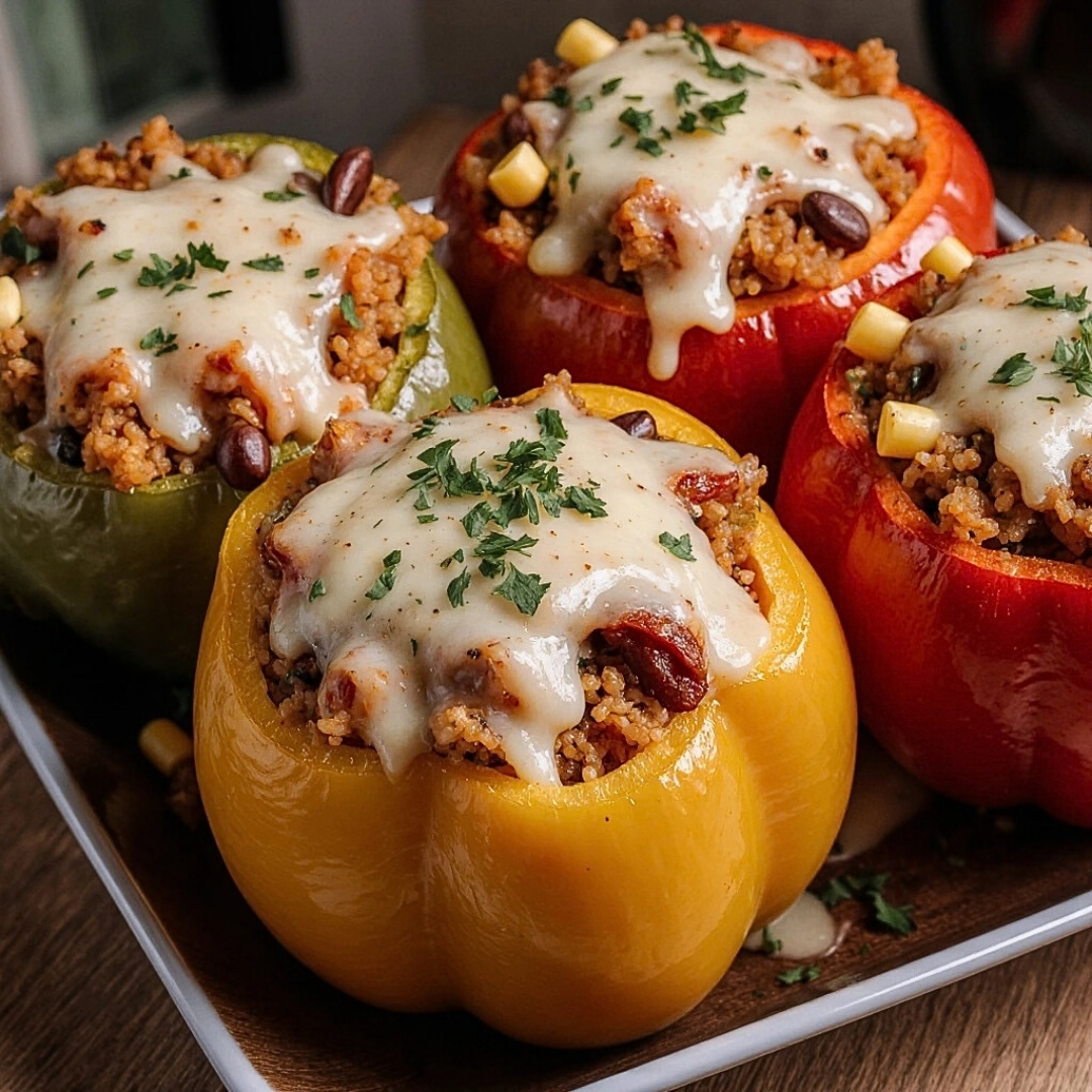 Vegetarische Gefüllte Paprika mit Reis – Bunt & Gesund Genießen 5 Vegetarische Gefüllte Paprika mit Reis – Bunt & Gesund Genießen