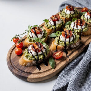 Avocado Burrata Bruschetta für den perfekten Start 3 Avocado Burrata Bruschetta für den perfekten Start
