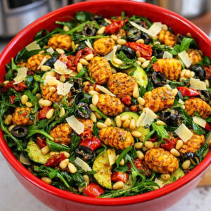 Gnocchi Salat aus dem Airfryer – Mediterraner Genuss leicht gemacht 2 Gnocchi Salat aus dem Airfryer – Mediterraner Genuss leicht gemacht