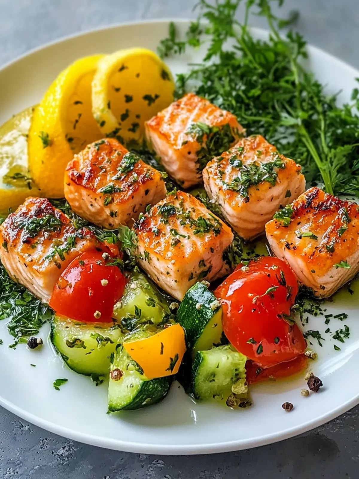 Lachs-Spieße mit Gemüse: Grillspaß in nur 30 Minuten 4 Lachs-Spieße mit Gemüse