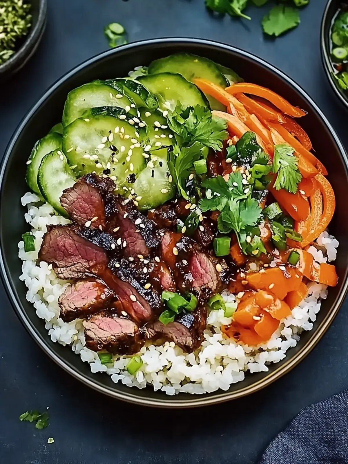 Knusprige Rindfleisch-Reis-Bowl: Ein Abendessen, das begeistert 4 Knusprige Rindfleisch-Reis-Bowl