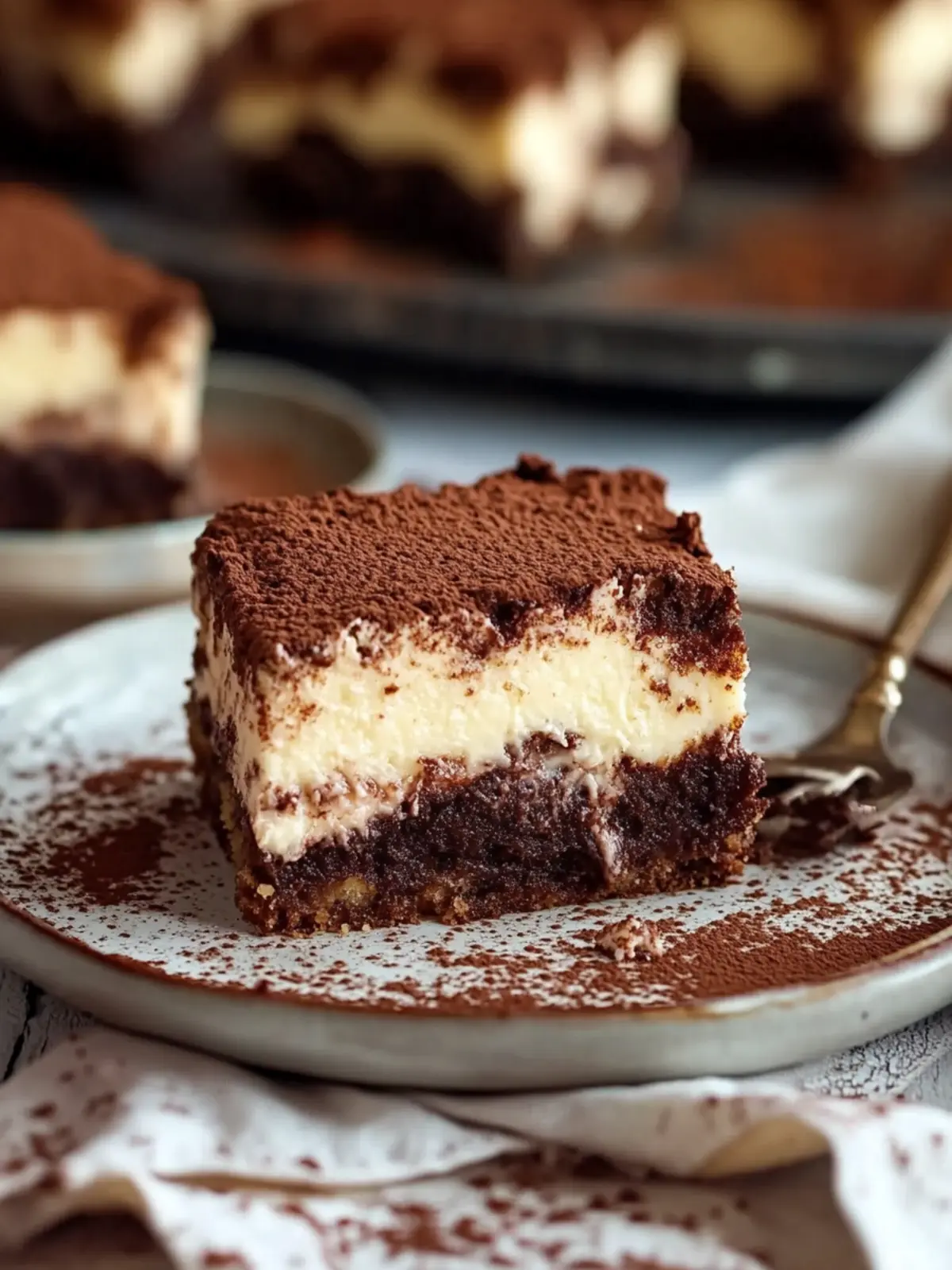 Leckere Tiramisu Käsekuchen Brownies - Deine neue Lieblingssünde 2 Leckere Tiramisu Käsekuchen Brownies