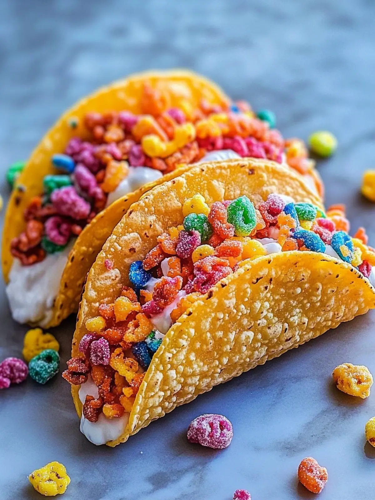 Fruchtige Pebbles Käsekuchen Tacos: Spaßige Dessert-Explosion 2 Fruchtige Pebbles Käsekuchen Tacos