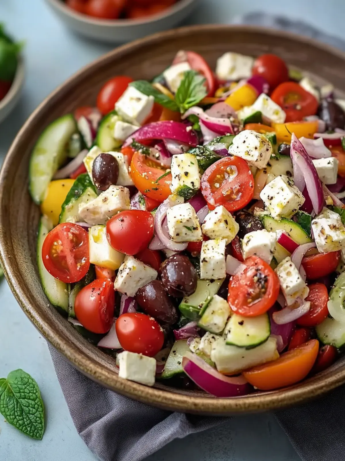 Frischer Griechischer Bauernsalat für den perfekten Sommerspaß 2 Griechischer Bauernsalat