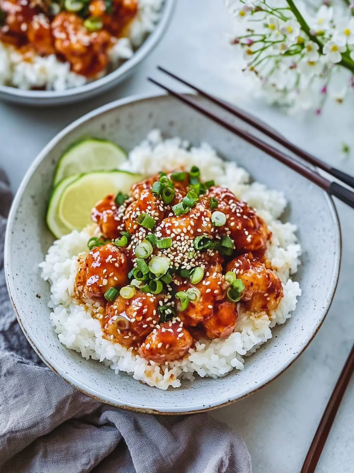 Crispy Koreanisches frittiertes Hühnchen mit würziger Sauce 3 Koreanisches frittiertes Hühnchen