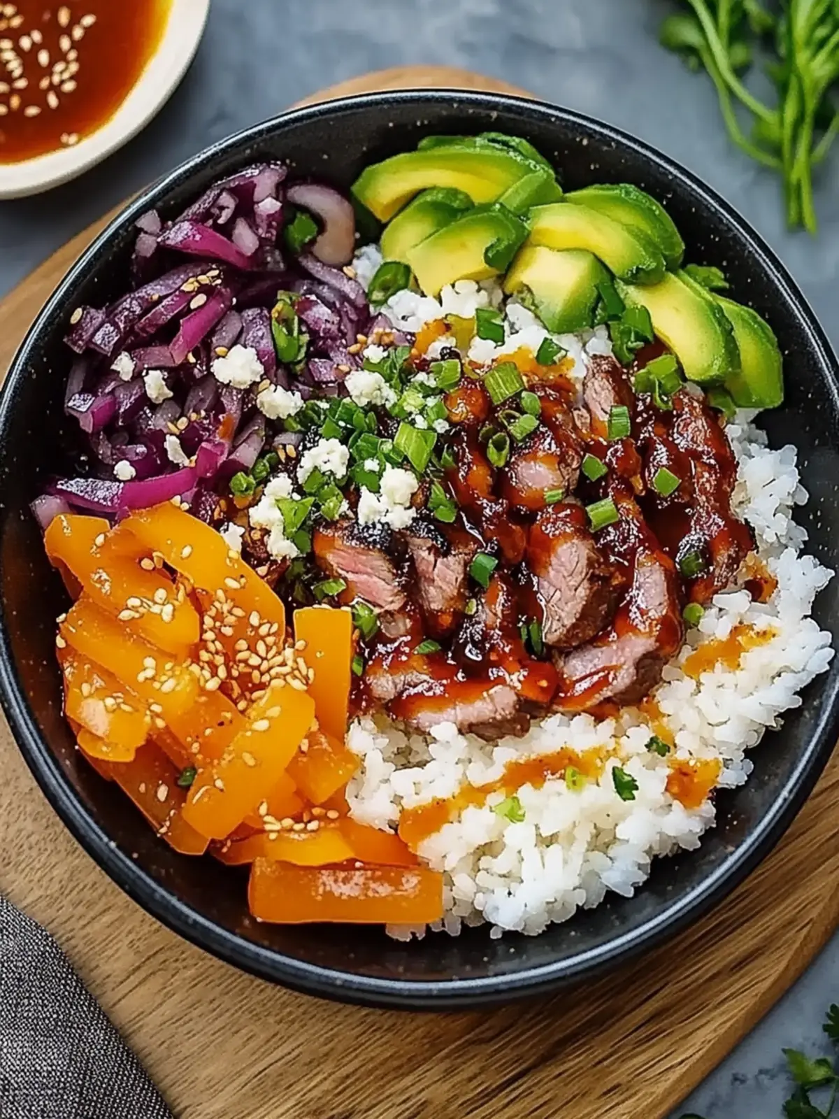 Knusprige Rindfleisch-Reis-Bowl: Ein Abendessen, das begeistert 2 Knusprige Rindfleisch-Reis-Bowl