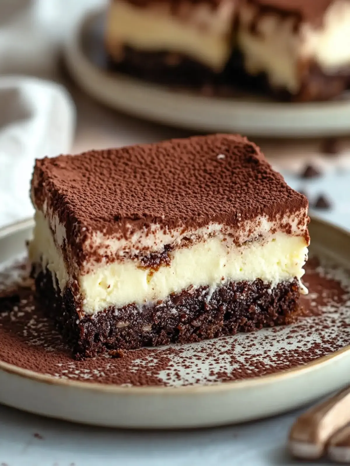 Leckere Tiramisu Käsekuchen Brownies - Deine neue Lieblingssünde 5 Leckere Tiramisu Käsekuchen Brownies