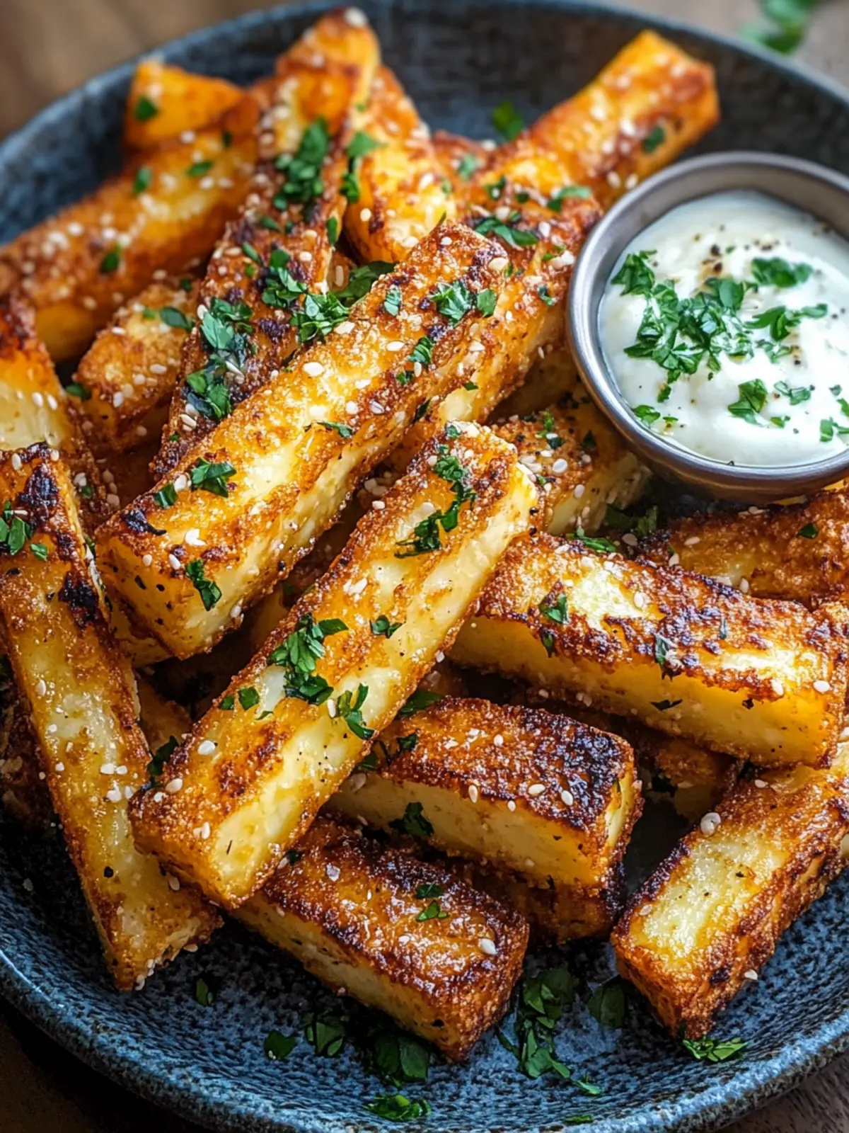 Halloumi aus der Heißluftfritteuse: Knusprige Fries genießen 4 Halloumi from the air fryer as fries