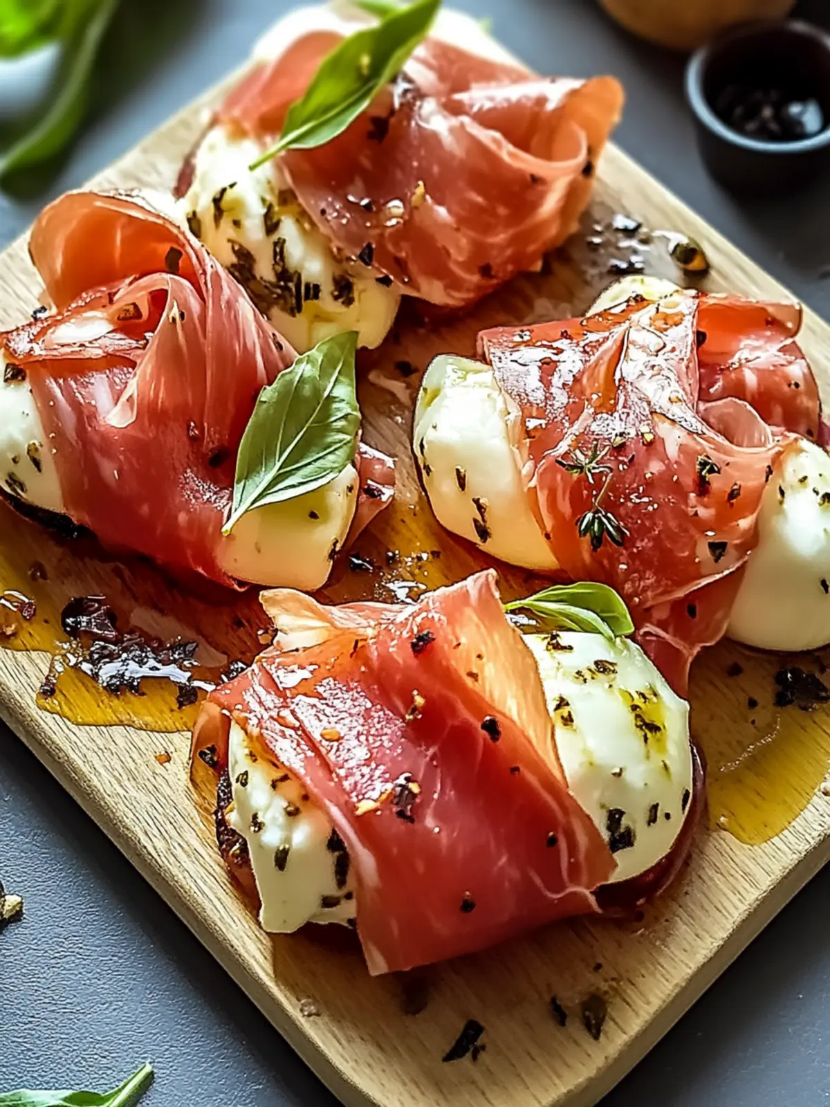 Köstliche Prosciutto umhüllte Mozzarella Häppchen in 30 Min 3 Prosciutto umhüllte Mozzarella Häppchen