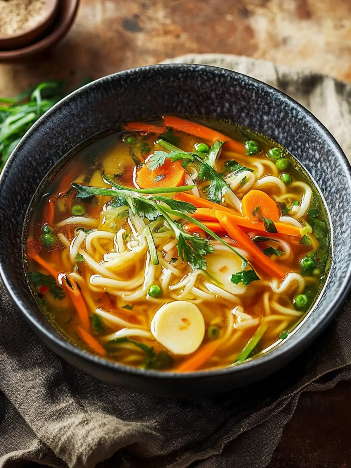Asiatische Gemüsenudelsuppe: Frisch, gesund und voller Geschmack 4 Asiatische Gemüsenudelsuppe