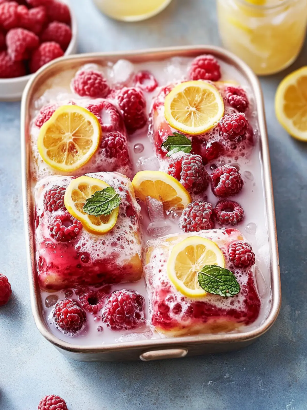 Zitronen Himbeeren Zimtschnecken mit weißem Schokoladen-Frosting 5 Zitronen Himbeeren Zimtschnecken