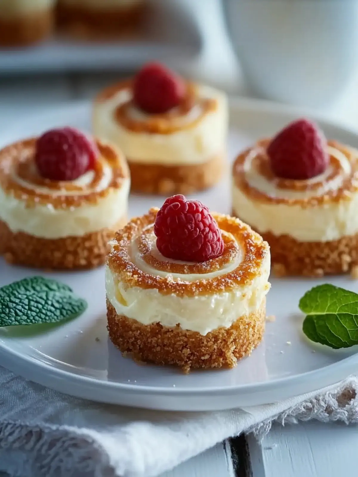 Mini-Zimtschnecken-Käsekuchen: Einfach unwiderstehliches Dessert 5 Mini-Zimtschnecken-Käsekuchen