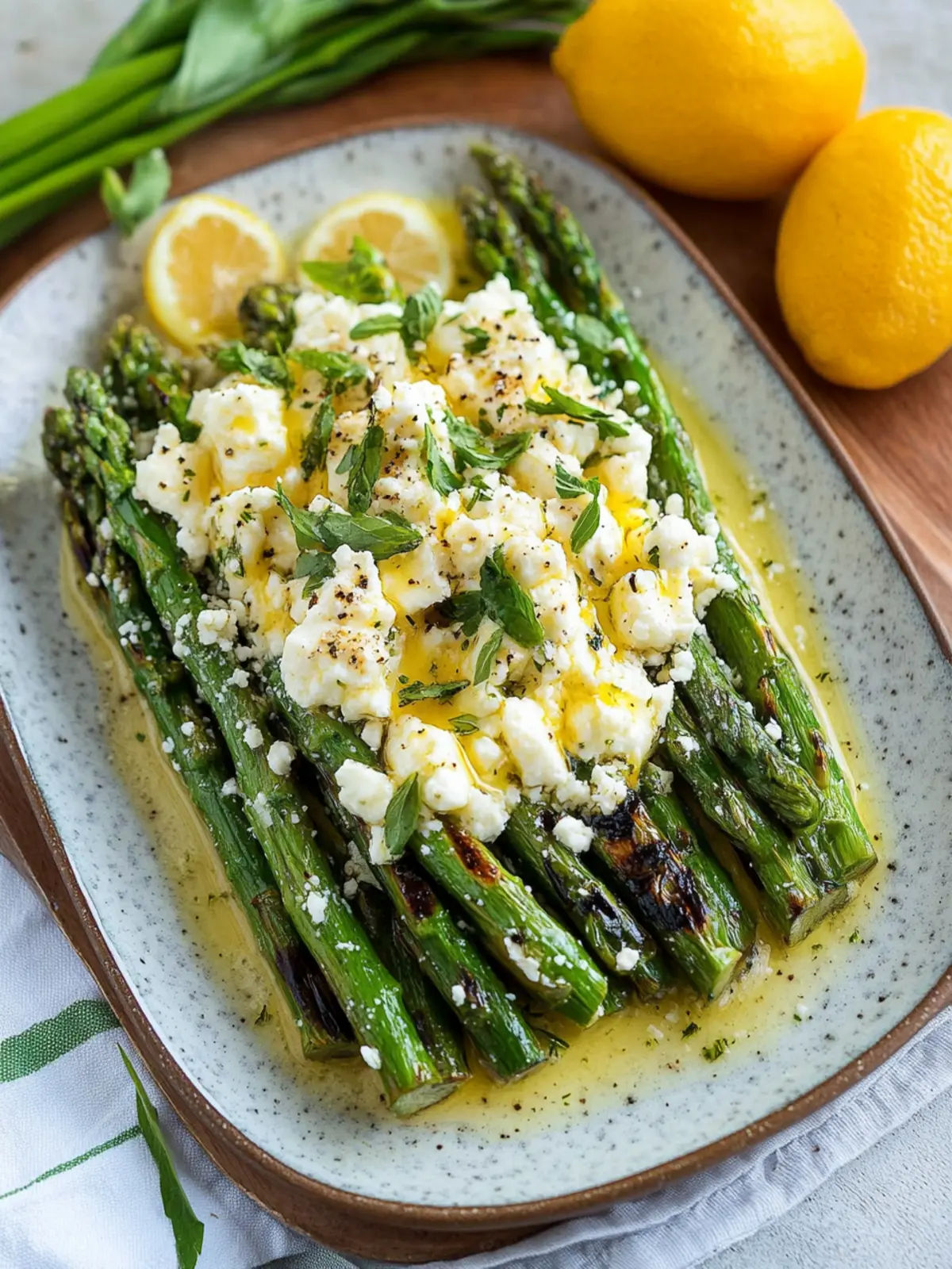 Zitronen- und Feta-gegrillter Spargel für fröhliche Grillabende 2 Zitronen- und Feta-gegrillter Spargel