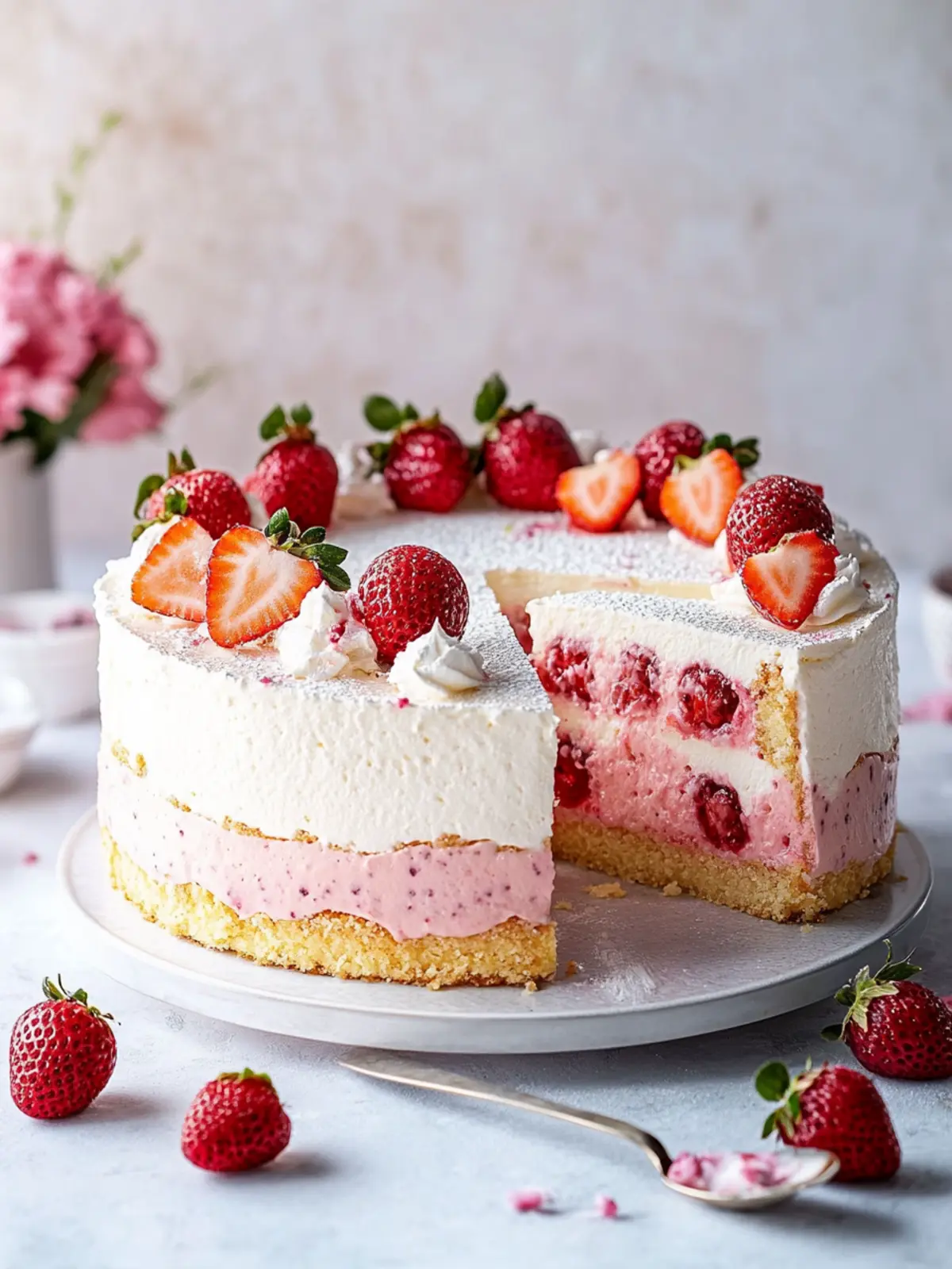 Erdbeer-Käsesahne-Torte mit Eierlikör – Himmlischer Genuss 5 Erdbeer-Käsesahne-Torte