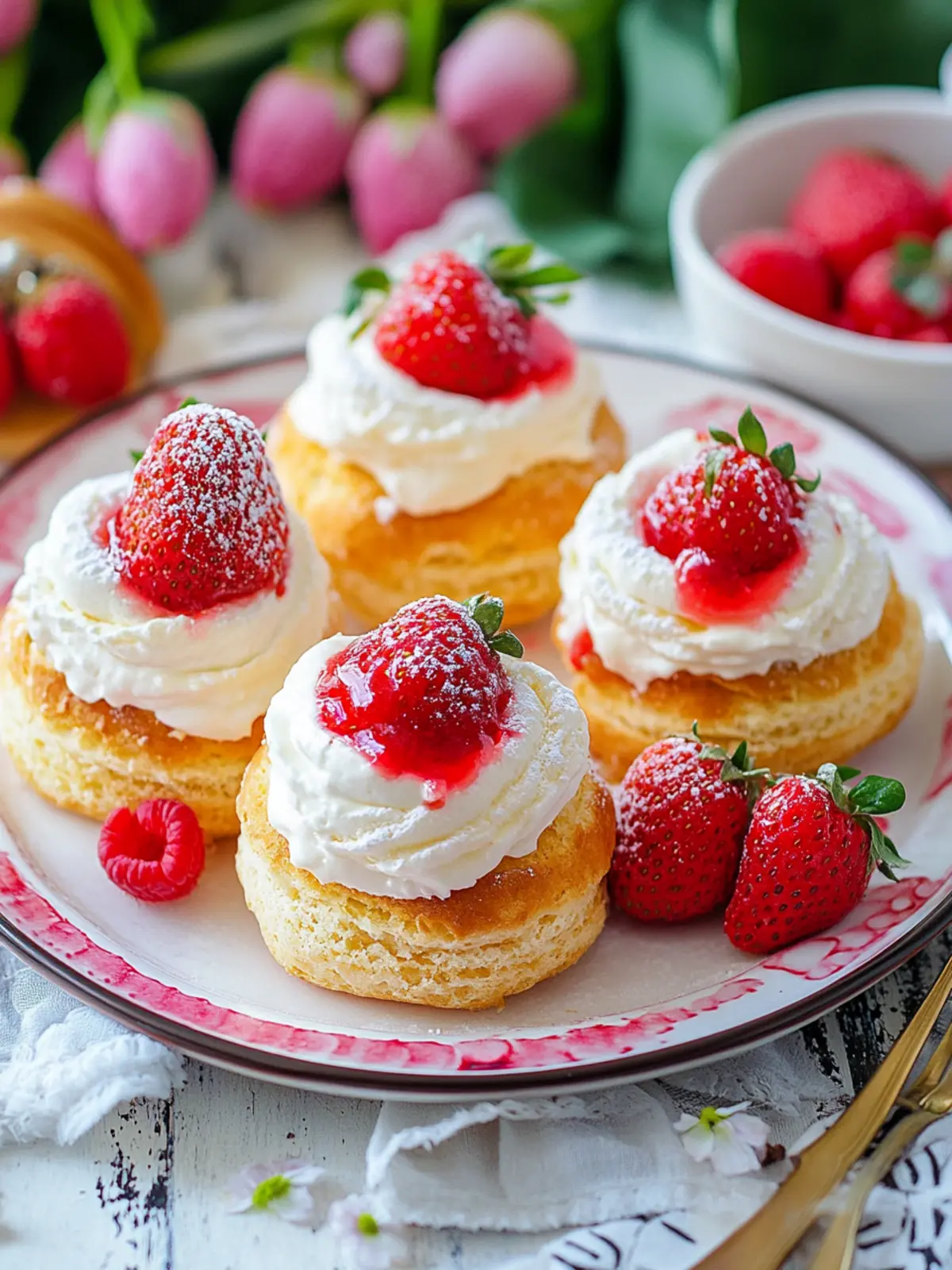 Einfache Erdbeer-Sahnewindbeutel Rezept für den Sommergenuss 3 Einfache Erdbeer-Sahnewindbeutel Rezept