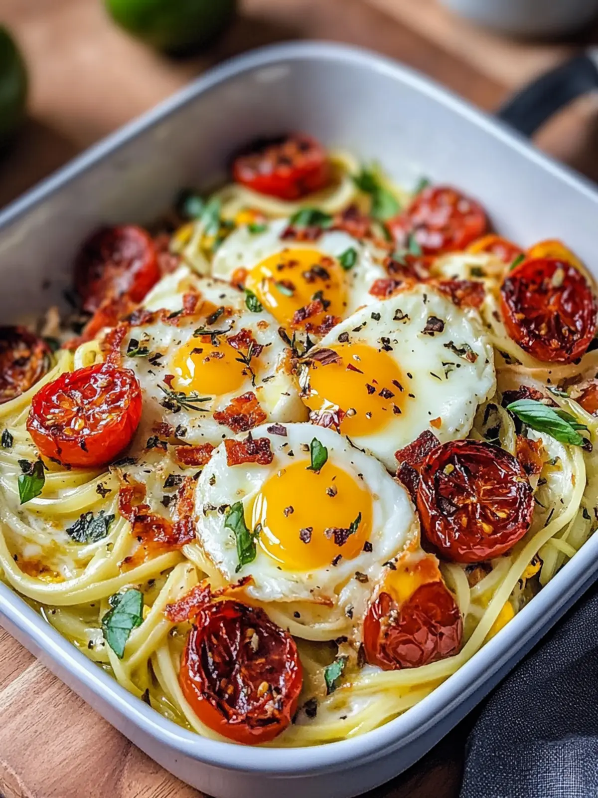 Low Carb Zoodle Auflauf mit Ei und getrockneten Tomaten – Schnell & Lecker 4 Low Carb Zoodle Auflauf mit Ei und getrockneten Tomaten