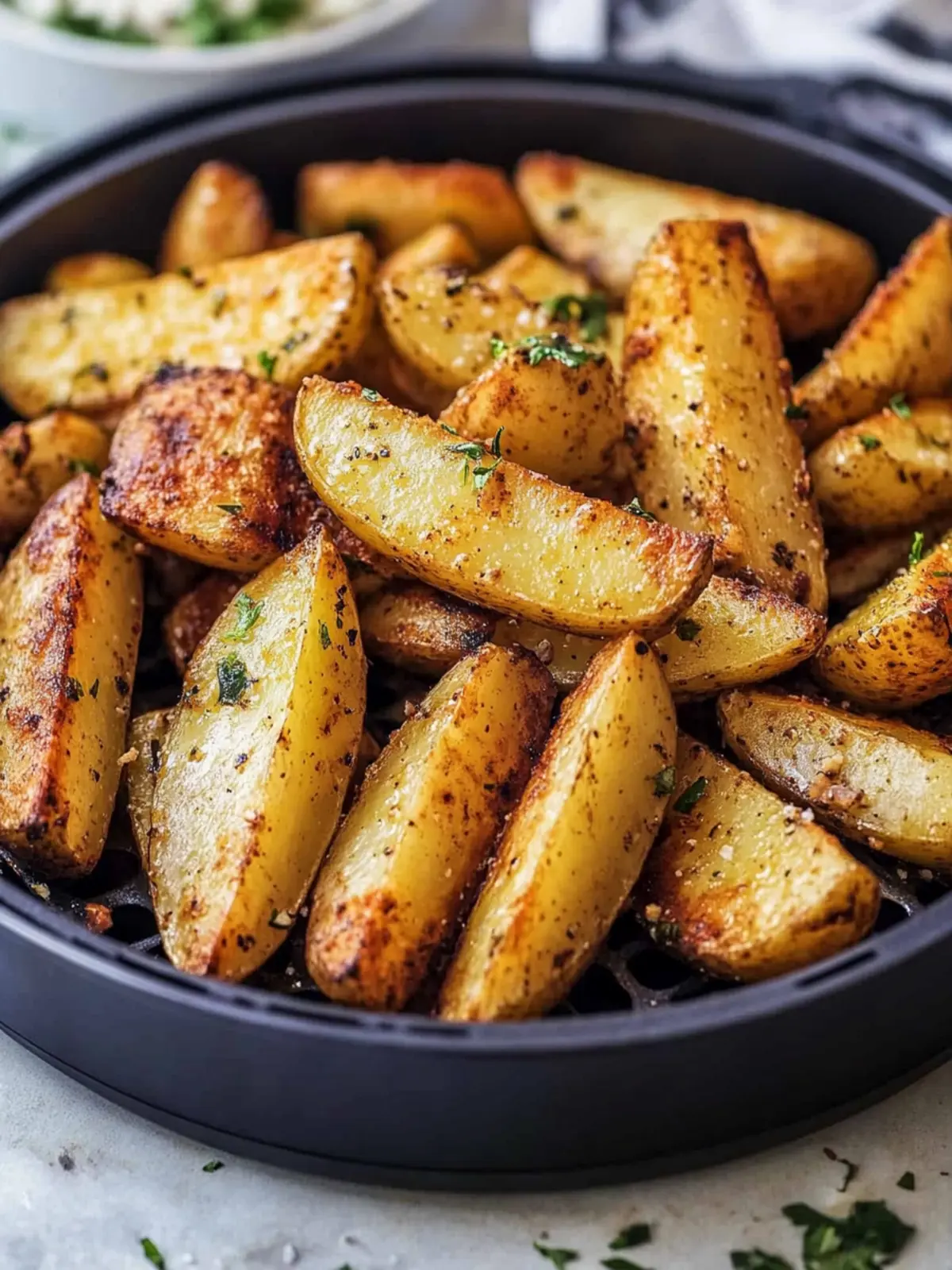 Knusprige Kartoffelspalten aus dem Airfryer – so einfach lecker 4 Kartoffelspalten aus dem Airfryer