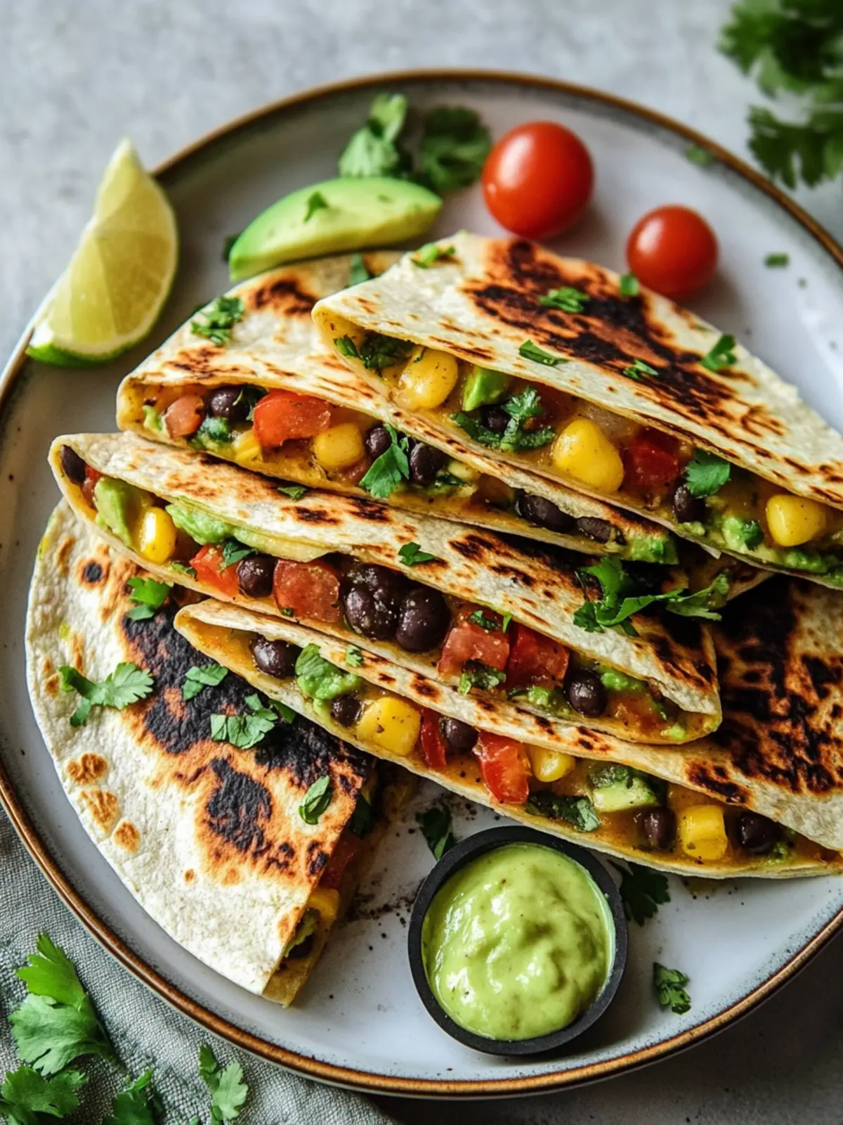 Vegane Quesadillas mit schwarzen Bohnen und Avocado schnell genießen 5 Vegane Quesadillas mit schwarzen Bohnen und Avocado