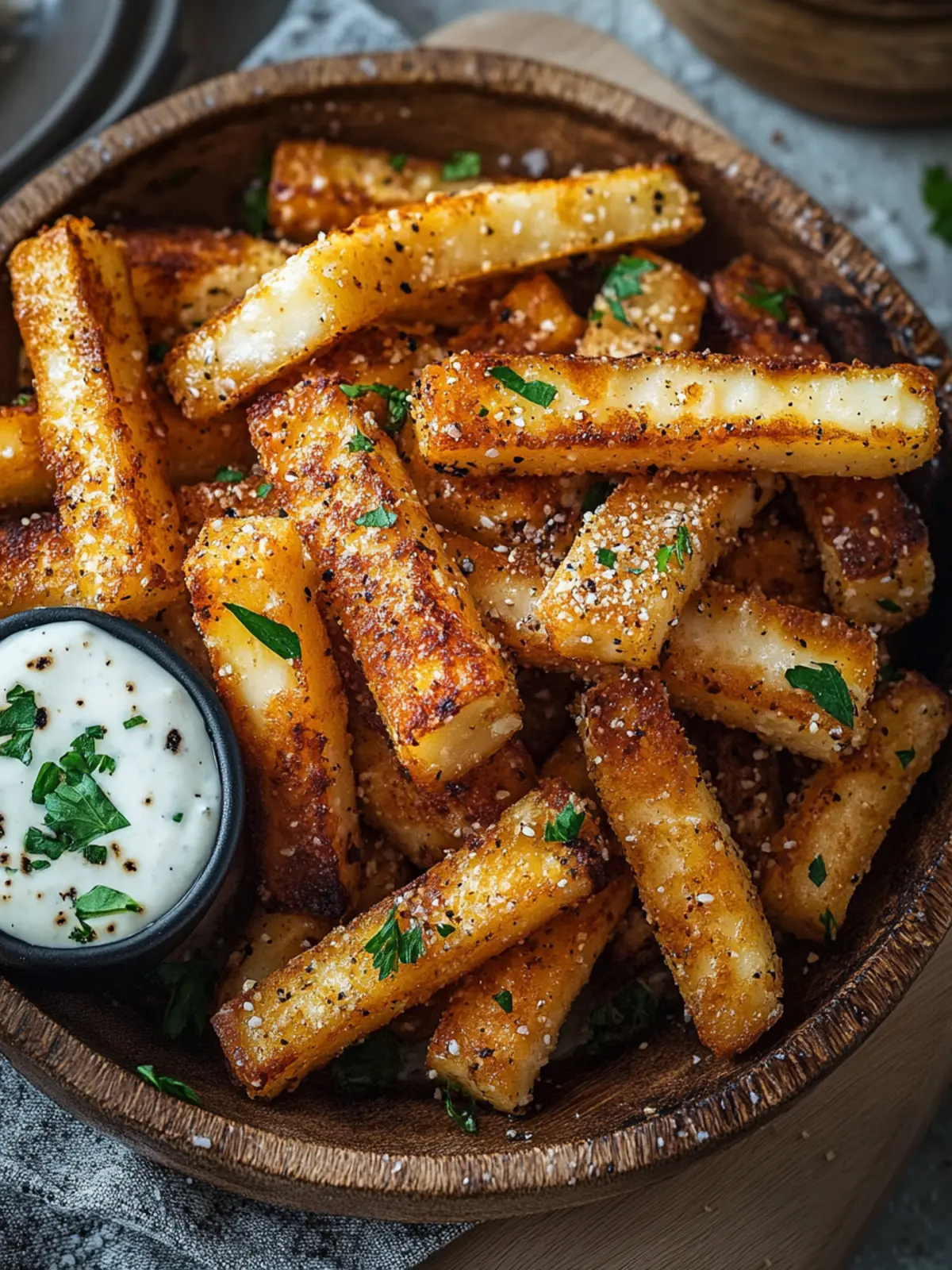 Halloumi aus der Heißluftfritteuse: Knusprige Fries genießen 2 Halloumi from the air fryer as fries