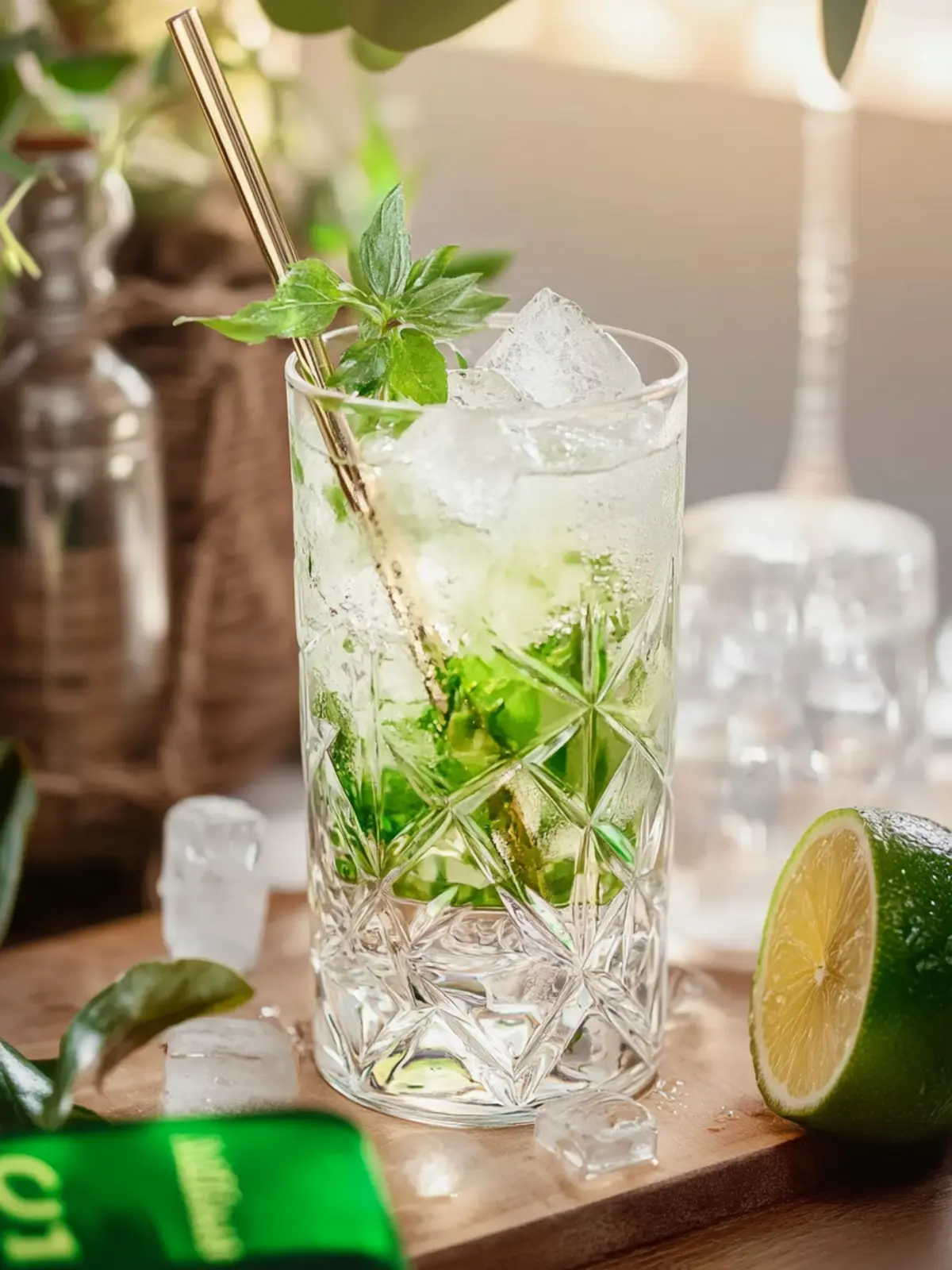 Erfrischender Waldmeister Gin Tonic für warme Sommerabende 5 Waldmeister Gin Tonic