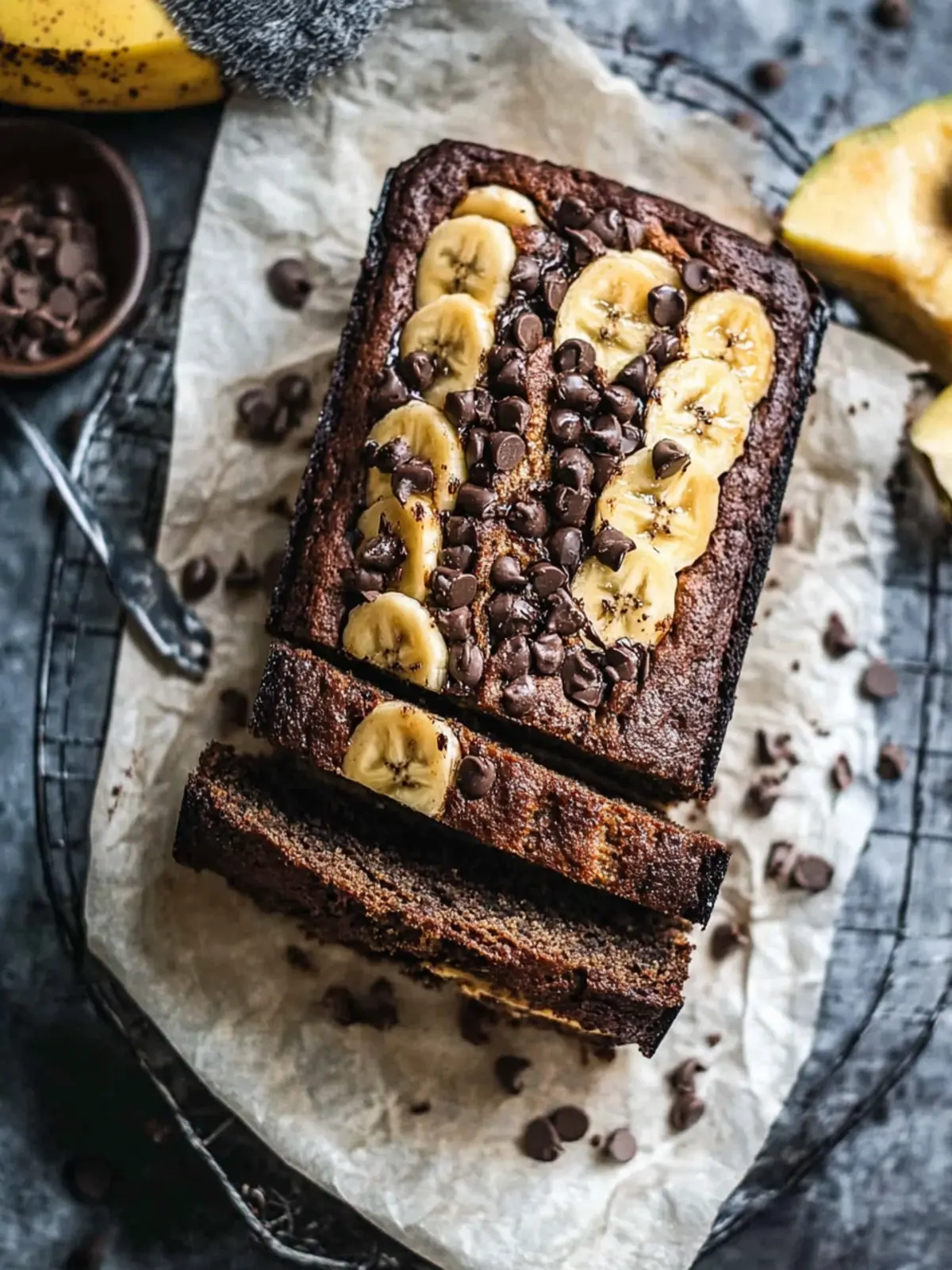 Super feuchtes Schokoladenstückchen-Bananenbrot für jeden Tag 2 Super feuchtes Schokoladenstückchen-Bananenbrot