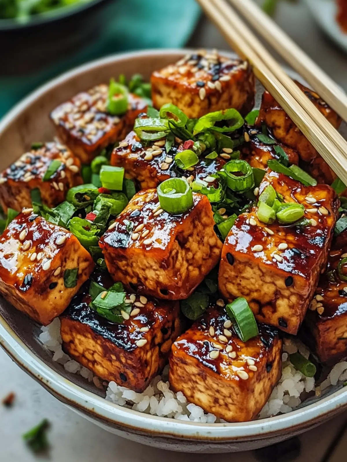 Knoblauch-Soja-Glasierte Tofu-Spieße für dein Grillvergnügen 2 Knoblauch-Soja-Glasierte Tofu-Spieße