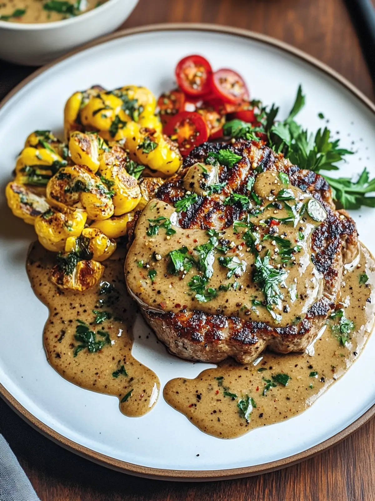 Blumenkohlsteak mit Pfefferrahmsauce – Gesund & Lecker! 3 Blumenkohlsteak mit Pfefferrahmsauce