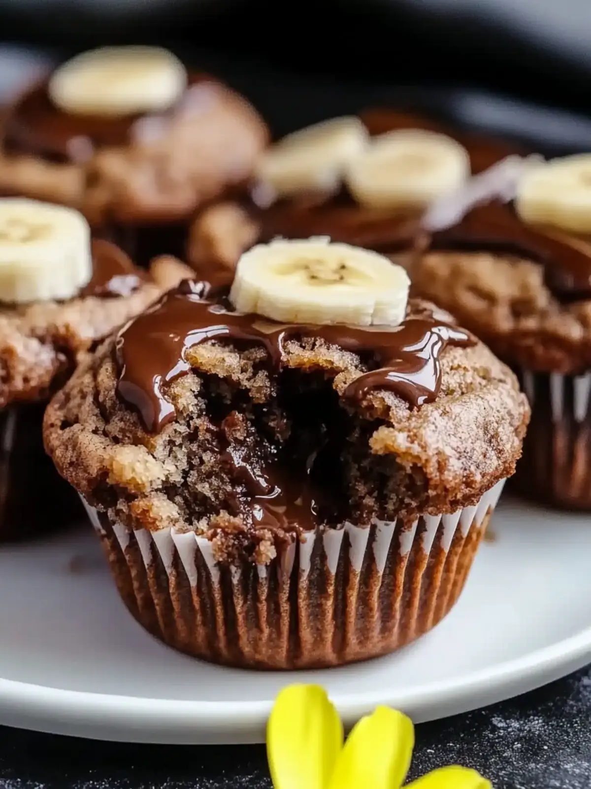 Nutella Bananen Muffins: Saftig, schnell gebacken und unwiderstehlich 3 Nutella Bananen Muffins