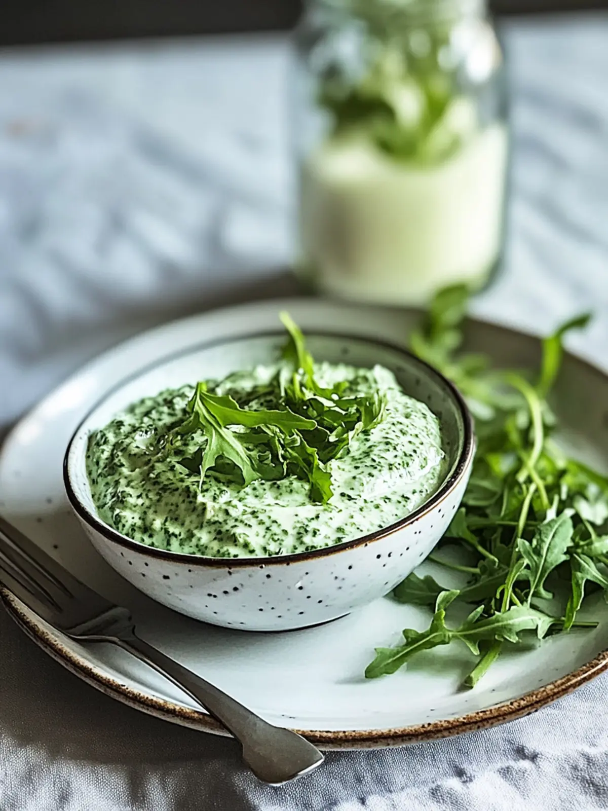 Rucola-Frischkäse-Dip selber machen: Blitzschnell und lecker 2 Rucola-Frischkäse-Dip selber machen