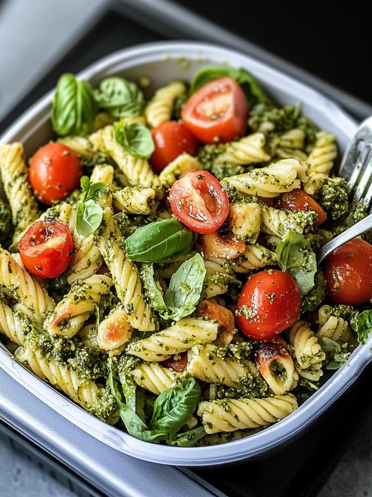 Perfekter Hähnchen-Pesto-Nudelsalat für stressfreie Lunchpausen 3 Perfekter Hähnchen-Pesto-Nudelsalat