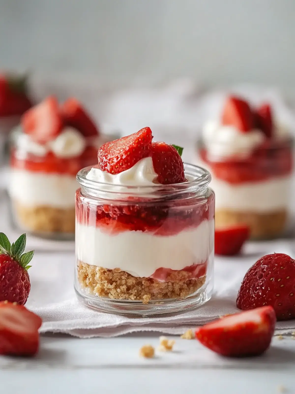 Erdbeer Butterkeks Dessert im Glas: Sommergenuss ohne Backen 3 Erdbeer Butterkeks Dessert im Glas