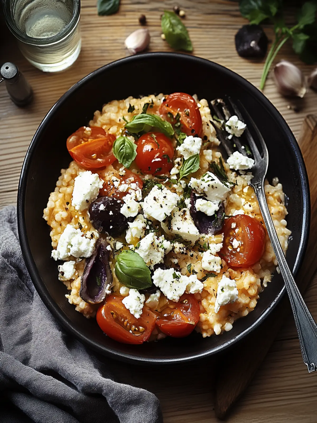 Auberginen-Reispfanne mit Feta: Ein schnelles mediterranes Highlight 4 Auberginen-Reispfanne mit Feta