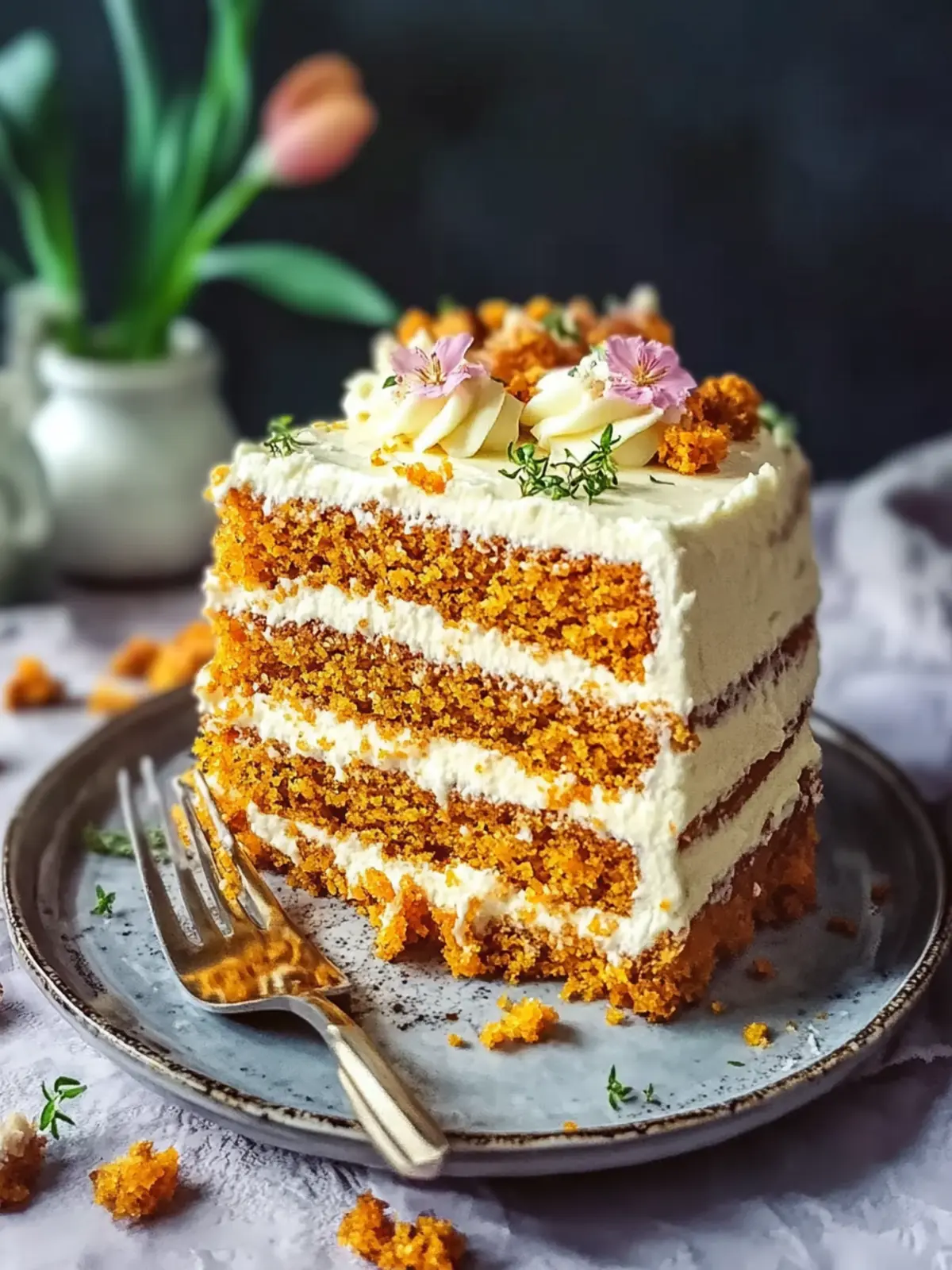 Saftiger Karottenkuchen mit Mascarpone – Ein Ostertraum 2 Juicy carrot cake with mascarpone
