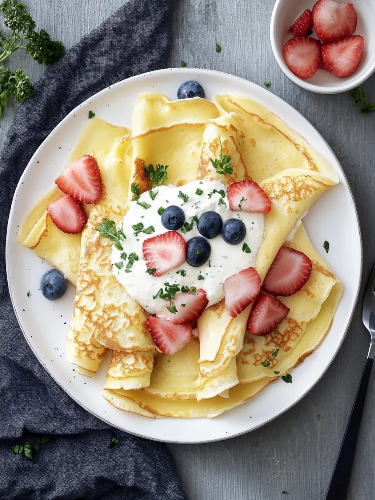 Herzhafte Frühstückscrepes mit Spinat und Käse genießen 4 Herzhafte Frühstückscrepes