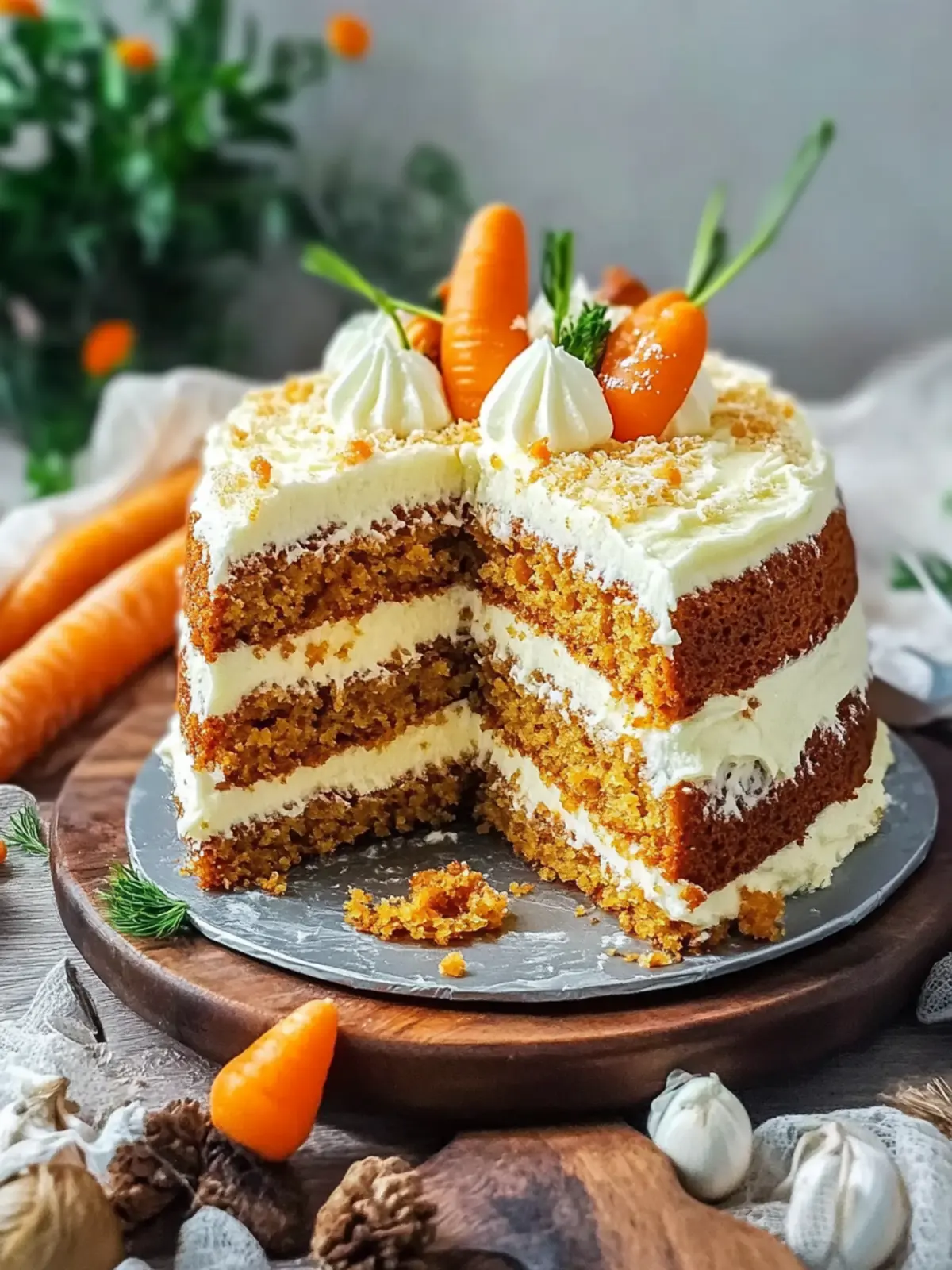 Saftiger Karottenkuchen mit Mascarpone – Ein Ostertraum 3 Juicy carrot cake with mascarpone