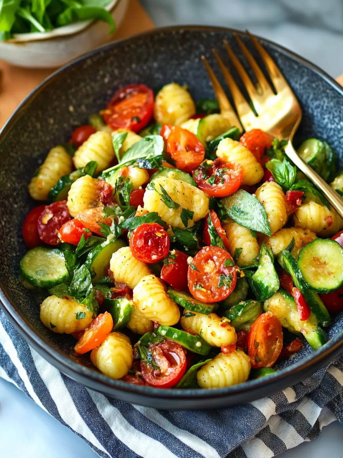 Gnocchi Salat aus dem Airfryer – Mediterraner Genuss leicht gemacht 4 Gnocchi Salat aus dem Airfryer – Mediterraner Genuss