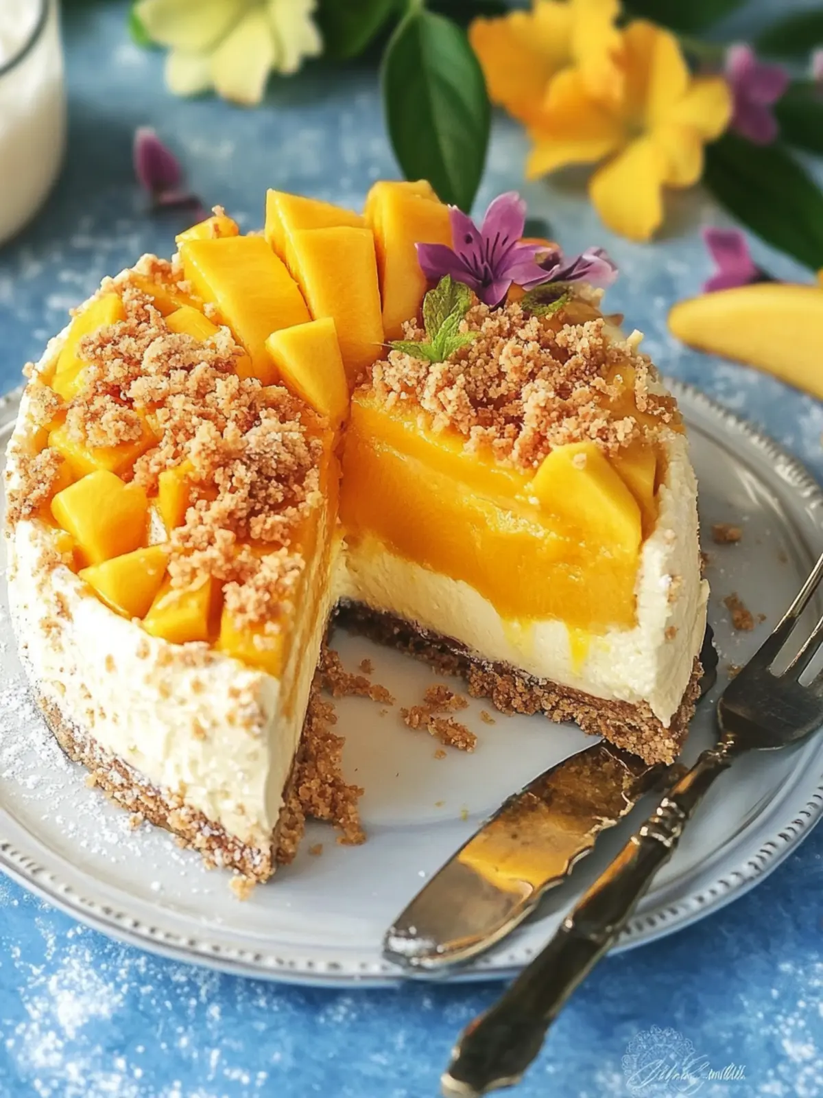 Veganer Mango-Kokos-Kuchen: Tropischer Genuss für jeden Anlass 5 Veganer Mango-Kokos-Kuchen