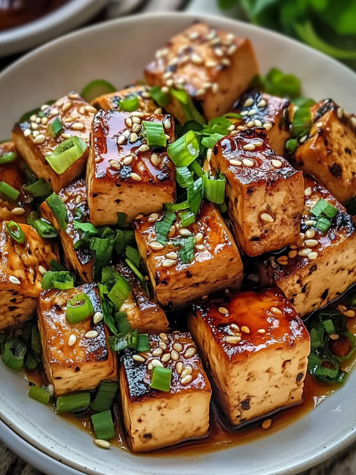 Knoblauch-Soja-Glasierte Tofu-Spieße für dein Grillvergnügen 4 Knoblauch-Soja-Glasierte Tofu-Spieße