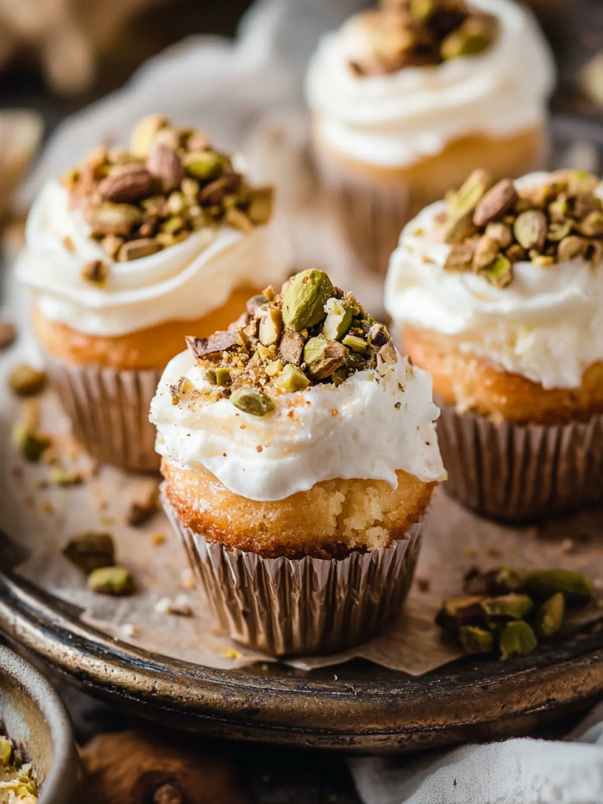 Baklava Cupcakes mit Pistazien Walnuss Füllung für Zuhause 3 Baklava Cupcakes mit Pistazien Walnuss Füllung