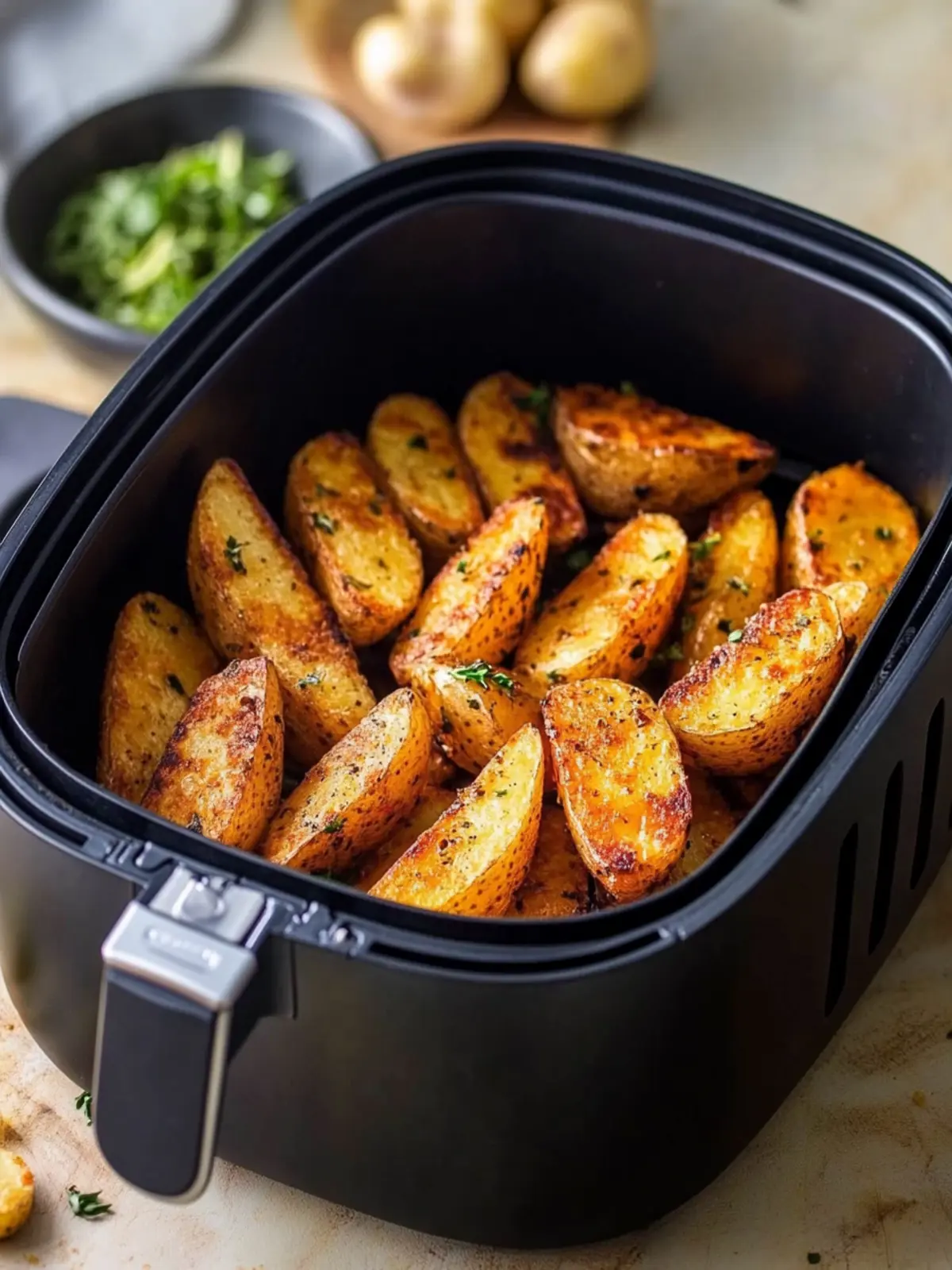 Knusprige Kartoffelspalten aus dem Airfryer – so einfach lecker 5 Kartoffelspalten aus dem Airfryer